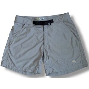 Mountain Hardwear Mens Hiking Shorts Gray Belted Outdoor Trail Cargo Size L (34)